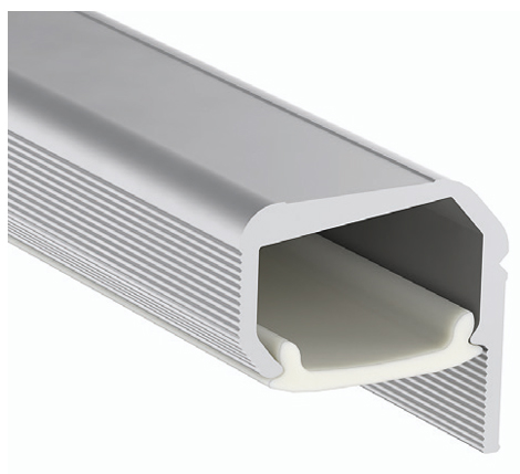 Профиль самоклеящ-ся под LED ленту для Gola и цоколя L=4.2 м, под алюминий