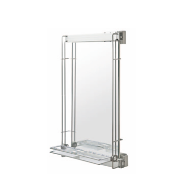 Поворотное зеркало д/шкафов, мат.хром с креп.компл.