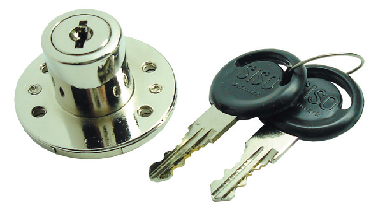 Замок мебельный d=19x22мм, никель