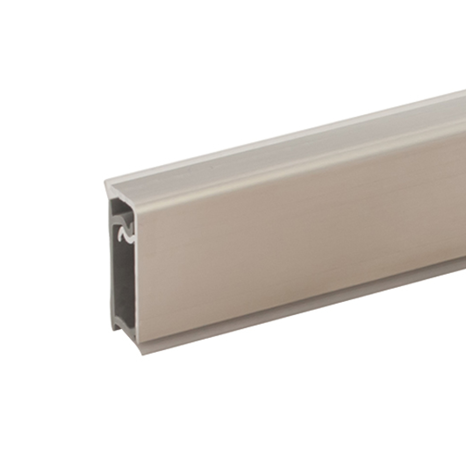 Профиль пристен. пласт.12х25мм с алюм.накладкой,полир.никель