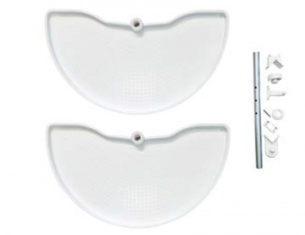 Комплект из 2х полок + механизм в угл.шкаф от 45см, белый