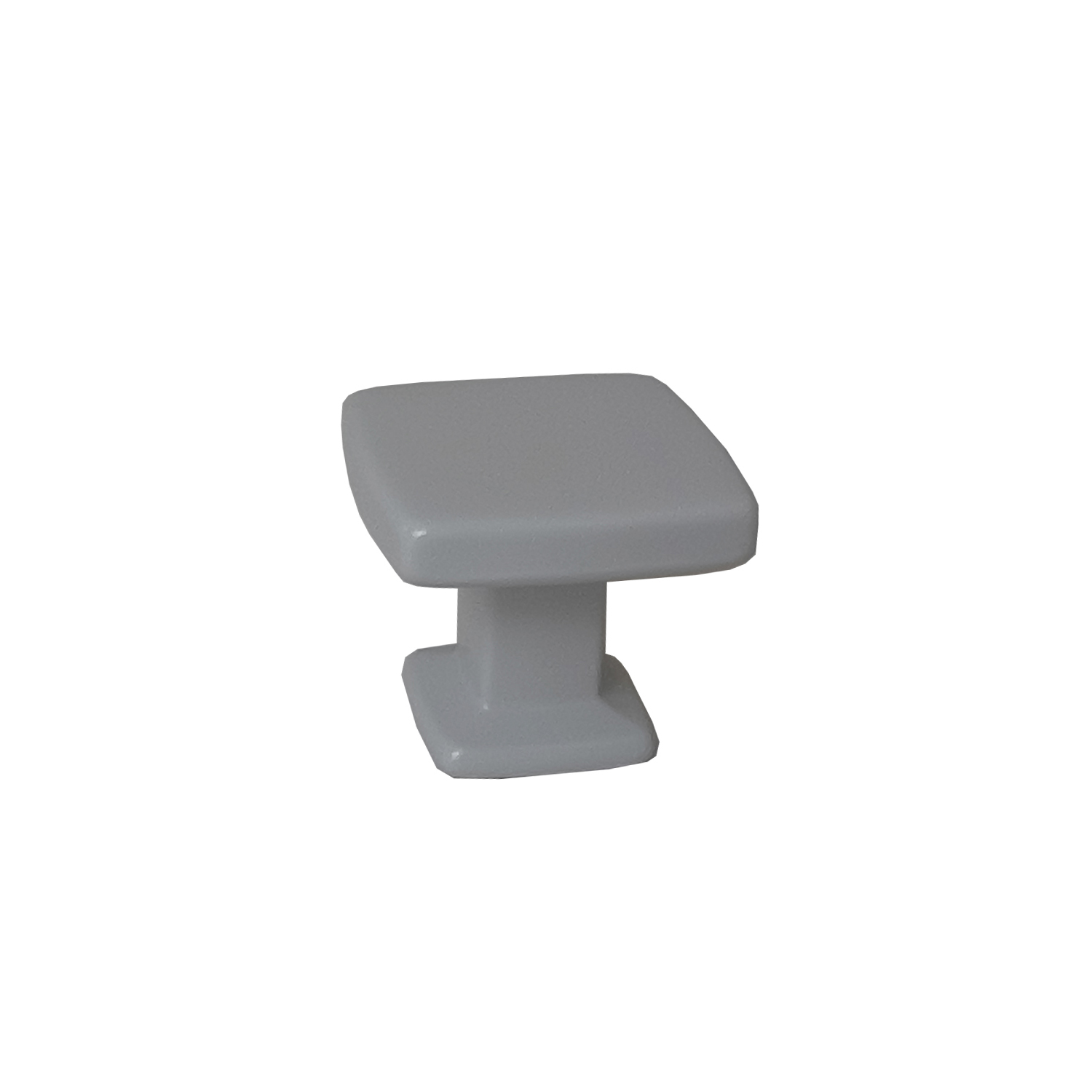 Ручка-кнопка 28х28мм, серый "шелк"