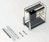 Реш.емкость 2-х ур. многофункц-я ChampagneRose 300мм H495мм,  с напр-ми, шампань