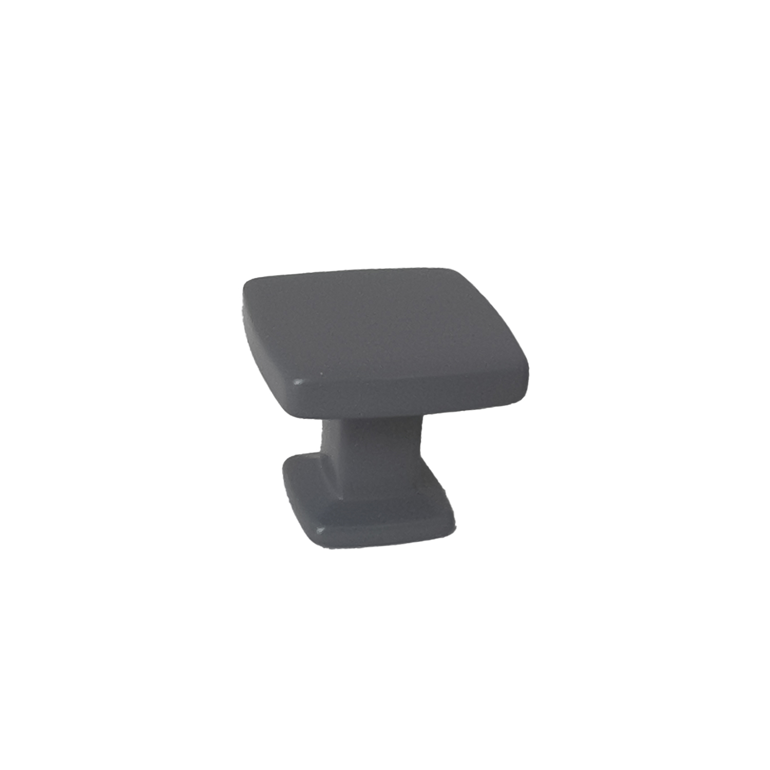 Ручка-кнопка 28х28мм, серый матовый