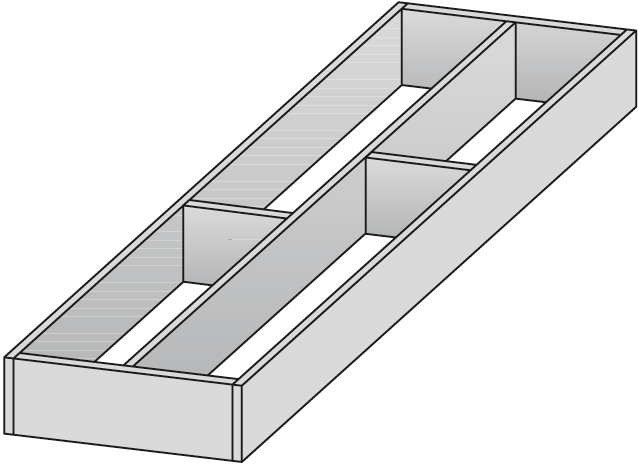 Алюм.вкладыш 300/208х500мм h=65мм