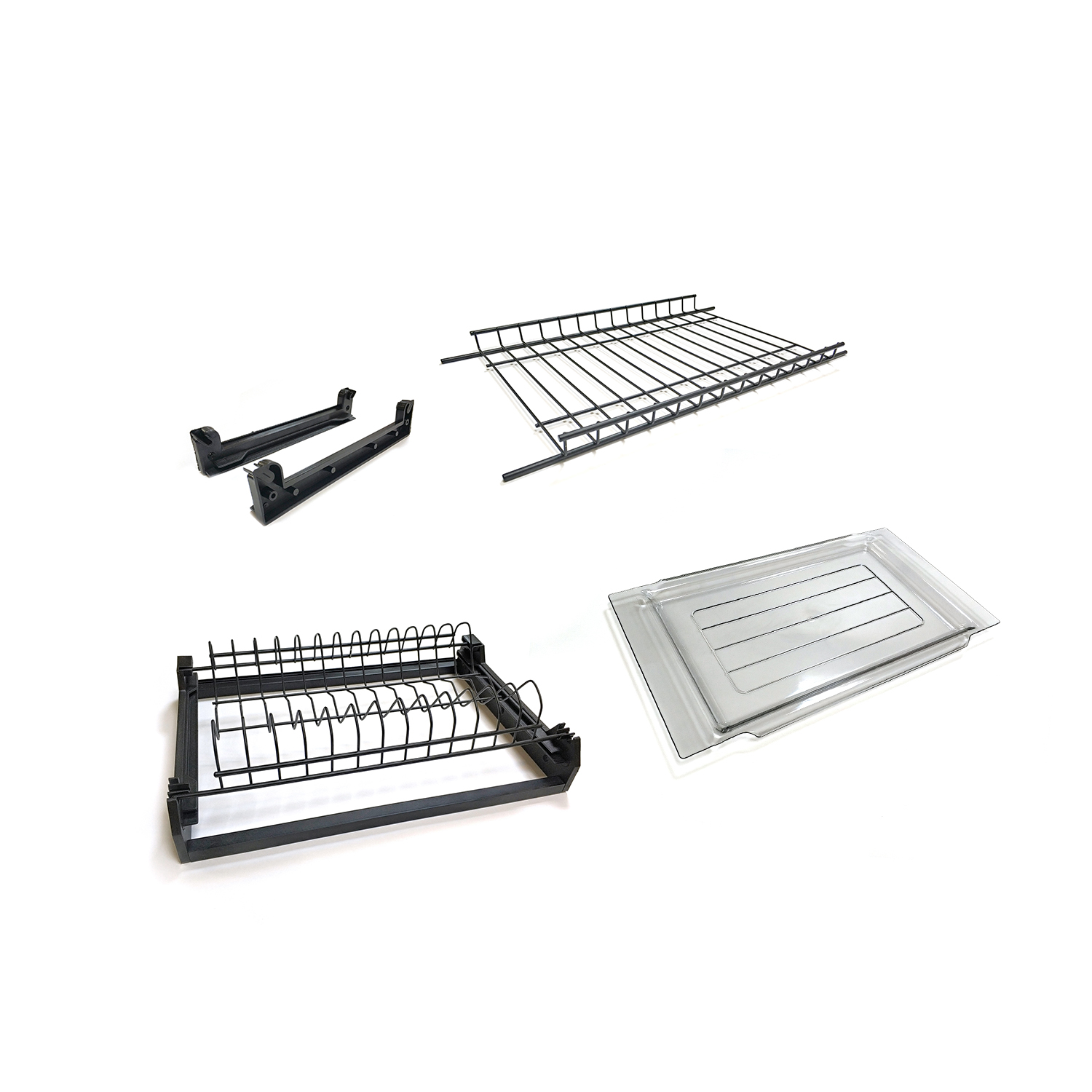 Комплект посудосушителя 800/16мм с поддоном, черный