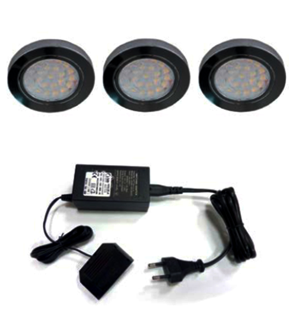 К-т из 3-х врезн.свет-ов QUEEN, трансф.на 6 вых.,шлиф.никель