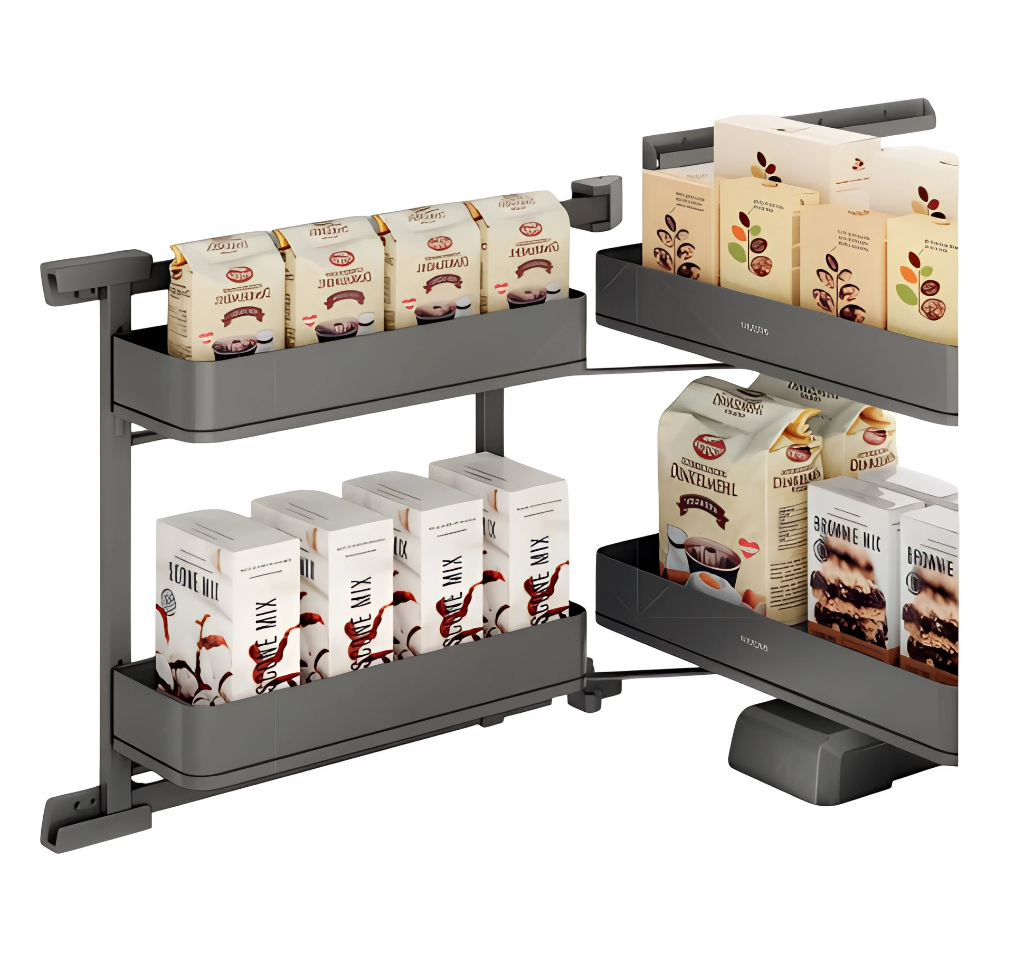 Пов.-выдв. механизм (малый)  LAMBO в шкаф 600мм, т-серый