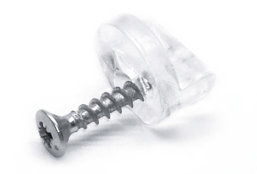 Пластик.держатель с шурупом д/зеркал 4мм