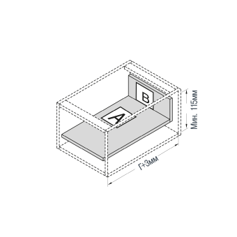 К-т тонкостенного ящика D-BOX H=84мм L=450мм на напр. с аморт., графит