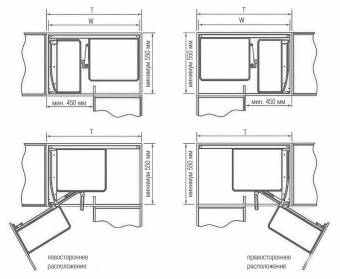К-т полок для пов.-выд.механизма LAMBO 900мм, т-серый