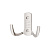 Крючок двухрожковый с креп.компл., никель матовый