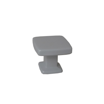 Ручка-кнопка 28х28мм, серый "шелк"