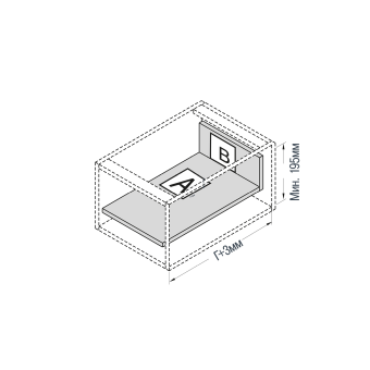К-т креплений передней панели 84мм под прямоуг.релинг д/Reggar D-BOX H=164мм, графит