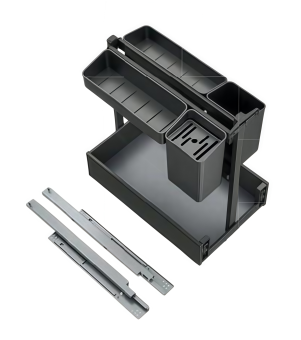 2х-ур. многофункц-я емкость LAMBO 300мм H543мм с напр-ми, т.-серый