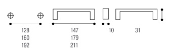 Ручка-скоба L=128мм, никель