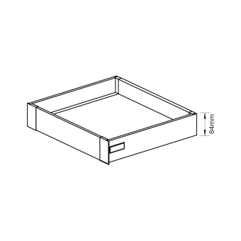 Передняя панель H=84мм L=1100мм для Reggar D-BOX, графит