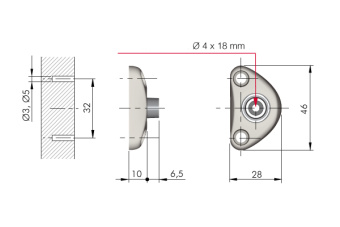 COMPACT крепление к боковине под саморез